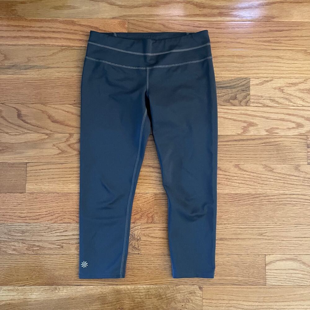 Athleta Sonar Capri Leggings Womens Small Black Workout Yoga Exercise Crop Pants